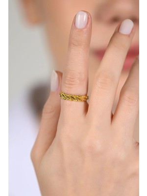 14 Ayar Altın Burma Model Kadın Yüzük