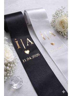 Frisson Kişiye Özel Nişan Düğün Gelin Damat Isimli Takı Kurdelesi