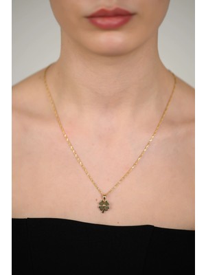 14 Ayar Altın Yonca Kolye