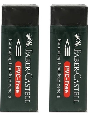 Faber-Castell Siyah Silgi No: 20 2'li PVC İçermeyen Yumuşak Dokulu Sarf Malzemeler