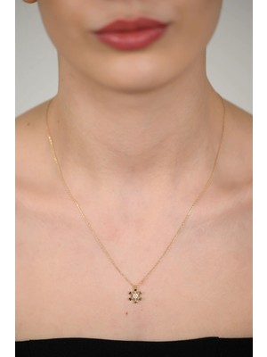 14 Ayar Altın Kar Tanesi Kolye