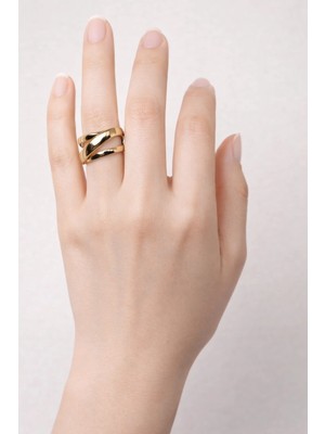 Blue Cat Bijouterie Ayarlanabilir Sarmal Yüzük