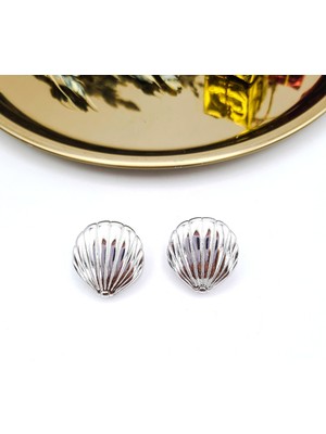 Merve Takı Çift Yönlü Istiridye Silver Küpe