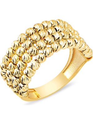 Bilezikci Toplu Kaburga 14 Ayar Altın Yüzük