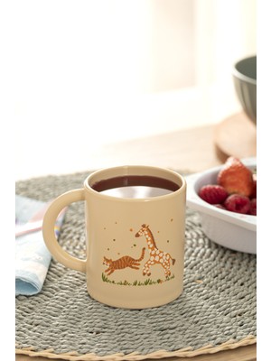 English Home Safari Yeşil Renkli Plastik Pipetli Bardak 210 ml Eğlenceli Desenli Parti Malzemesi