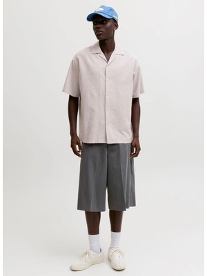 Jack & Jones Regular Fit Bej Erkek Gömlek 12288594 Jjebreeze Resort Shırt