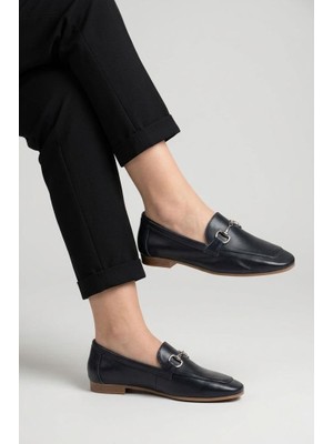 Polaris Pisagor Ps-04 Kadın Hakiki Deri  Babet Ayakkabı