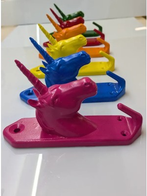 Muray Tekno Unicorn Duvar Askısı–dekoratif Tek Boynuzlu At Askılık –çocuk Odası Için Renkli Duvar Kancası