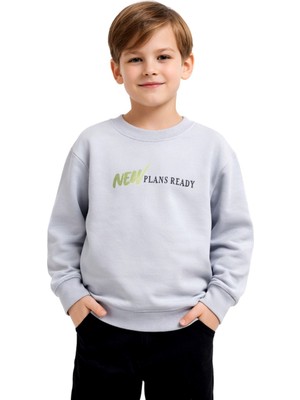 Baglan Erkek Çocuk Önü Arkası Baskılı Sweatshirt BGL-ST05239