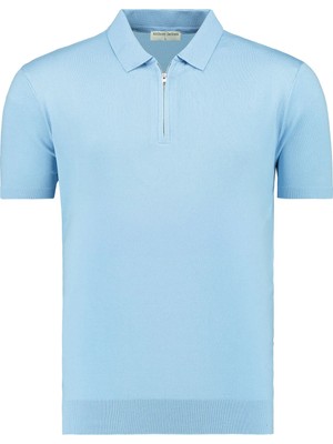 Anthony Jackson Erkek Fit Fermuarlı Triko Polo Tişört Stefano