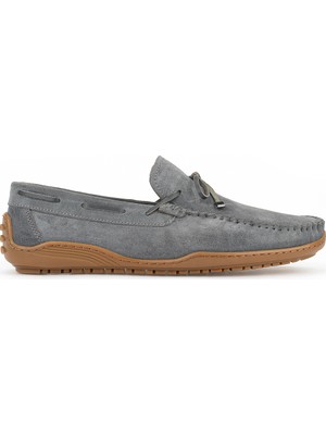 Ziya, Erkek Hakiki Deri Günlük Ayakkabı 1611064Z041 Gri