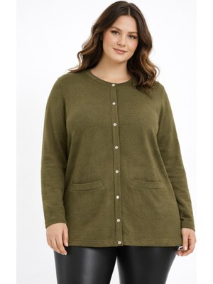 uludağ triko Kadın Anne Triko Hırka Kabartma Şal Desen BGL-ST05303