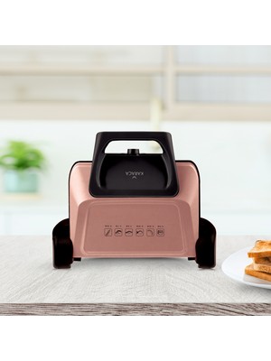 Karaca Future Plus Bio Diamond Izgara ve Tost Makinesi Rouge Red