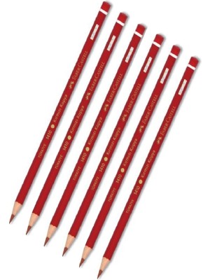 Faber-Castell Kırmızı Kopya Kalemi 6'lı Kurşun Kalem Seti Kaliteli Mine ile
