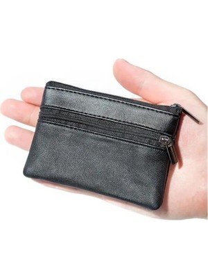 Abnturk 1 Adet Deri Bay-Kadın Para Cüzdanı Anahtarlık, Fermuarlı Deri