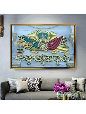 Giyense Altın Çerçeveli Dekoratif Tablo T6