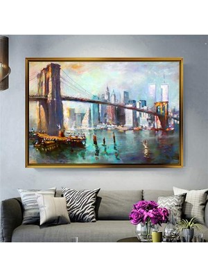 Giyense Altın Çerçeveli Dekoratif Tablo T7