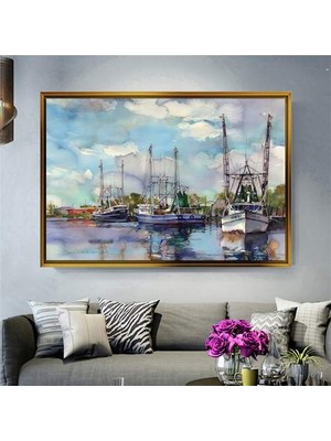 Giyense Altın Çerçeveli Dekoratif Tablo T304