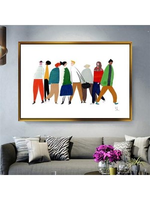 Giyense Altın Çerçeveli Dekoratif Tablo T477