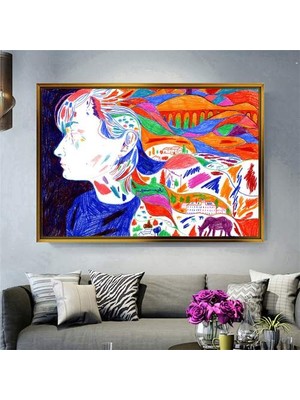 Giyense Altın Çerçeveli Dekoratif Tablo T233