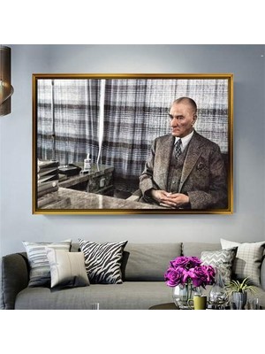 Giyense Altın Çerçeveli Dekoratif Tablo T805