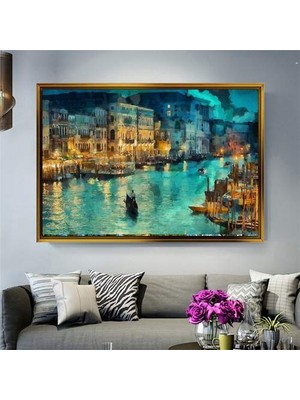 Giyense Altın Çerçeveli Dekoratif Tablo T1368