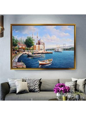 Giyense Altın Çerçeveli Dekoratif Tablo T189