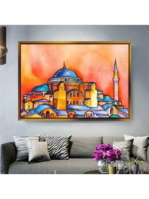 Giyense Altın Çerçeveli Dekoratif Tablo T923