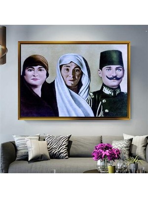 Giyense Altın Çerçeveli Dekoratif Tablo T837