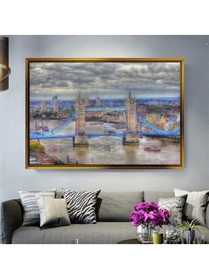 Giyense Altın Çerçeveli Dekoratif Tablo T947