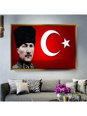 Giyense Altın Çerçeveli Dekoratif Tablo T980