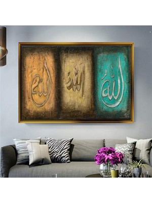 Giyense Altın Çerçeveli Dekoratif Tablo T1211