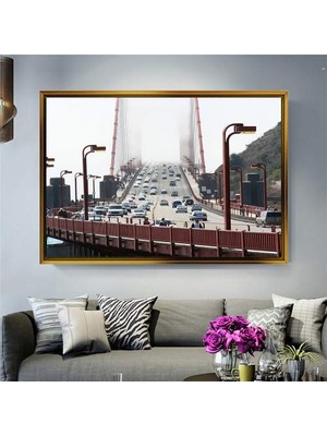 Giyense Altın Çerçeveli Dekoratif Tablo T1258