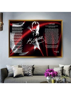 Giyense Altın Çerçeveli Dekoratif Tablo T1051