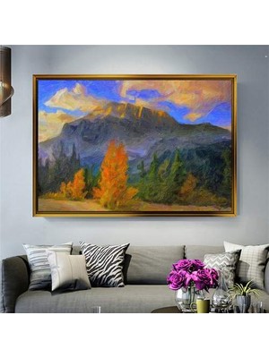 Giyense Altın Çerçeveli Dekoratif Tablo T1073