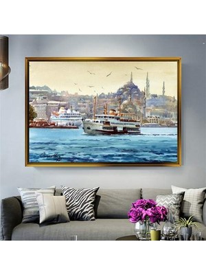 Giyense Altın Çerçeveli Dekoratif Tablo T801