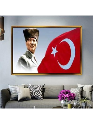 Giyense Altın Çerçeveli Dekoratif Tablo T1053