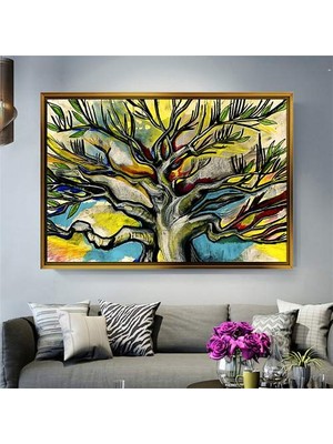 Giyense Altın Çerçeveli Dekoratif Tablo T1087