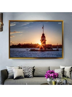 Giyense Altın Çerçeveli Dekoratif Tablo T565