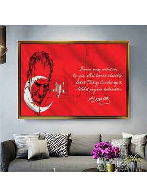 Giyense Altın Çerçeveli Dekoratif Tablo T785