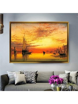 Giyense Altın Çerçeveli Dekoratif Tablo T1064