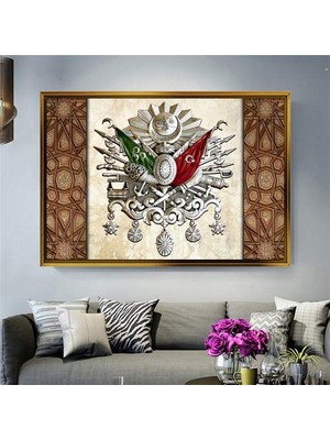 Giyense Altın Çerçeveli Dekoratif Tablo T1075