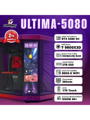 GamingGenTR ULTIMA-5080 / AMD RYZEN 7 9800X3D / ASUS TUF Gaming GeForce RTX 5080 OC 16GB / 32 GB Ram / 2 TB SSD / OEM Paket