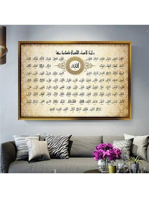 Giyense Altın Çerçeveli Dekoratif Tablo T807