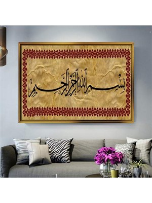 Giyense Altın Çerçeveli Dekoratif Tablo T1210