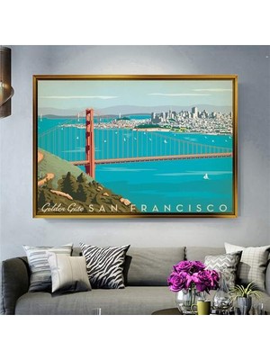 Giyense Altın Çerçeveli Dekoratif Tablo T1620