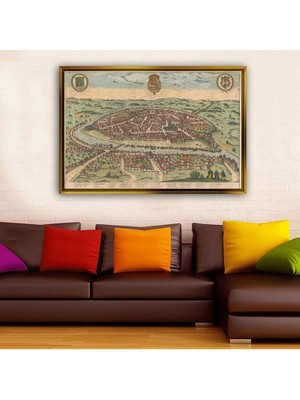 Giyense Altın Çerçeveli Dekoratif Tablo T1974