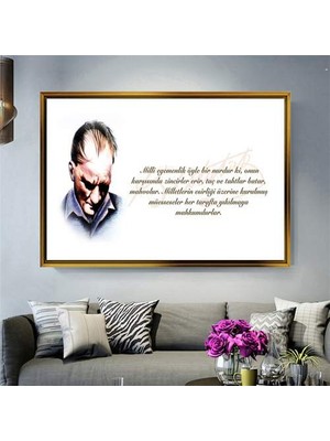 Giyense Altın Çerçeveli Dekoratif Tablo T1702