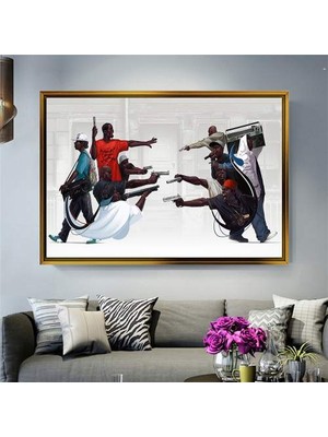 Giyense Altın Çerçeveli Dekoratif Tablo T1274