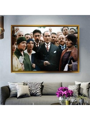 Giyense Altın Çerçeveli Dekoratif Tablo T1648